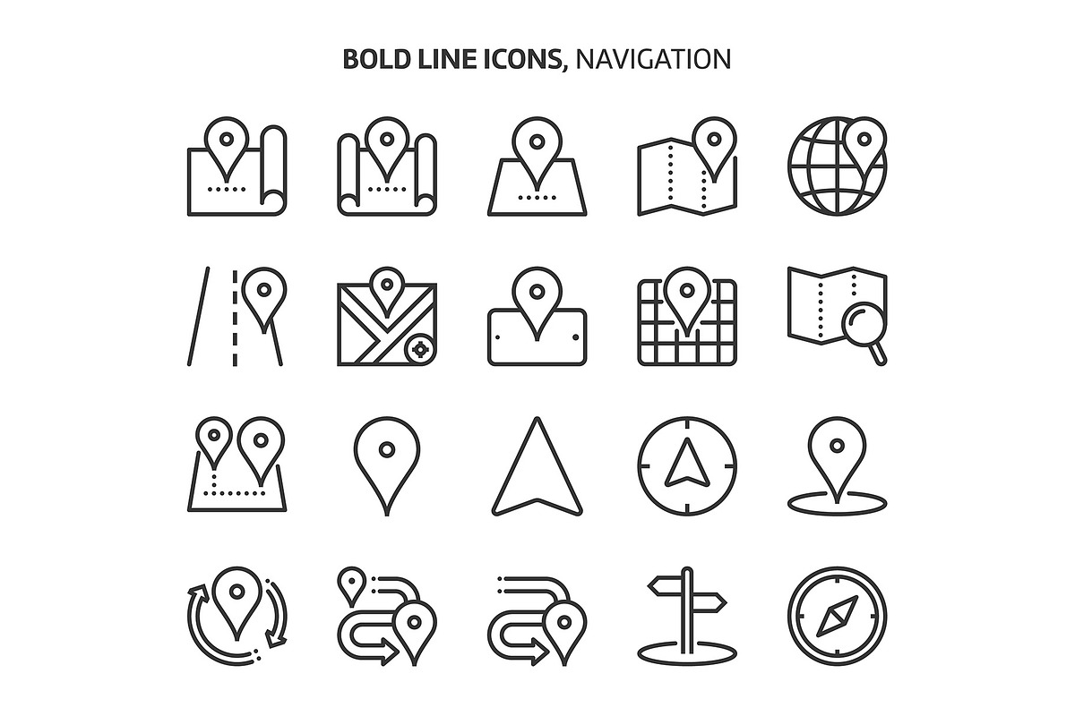 Bold Line Icons, an Outline Icon by Howcolour (Photo 96 of 151)