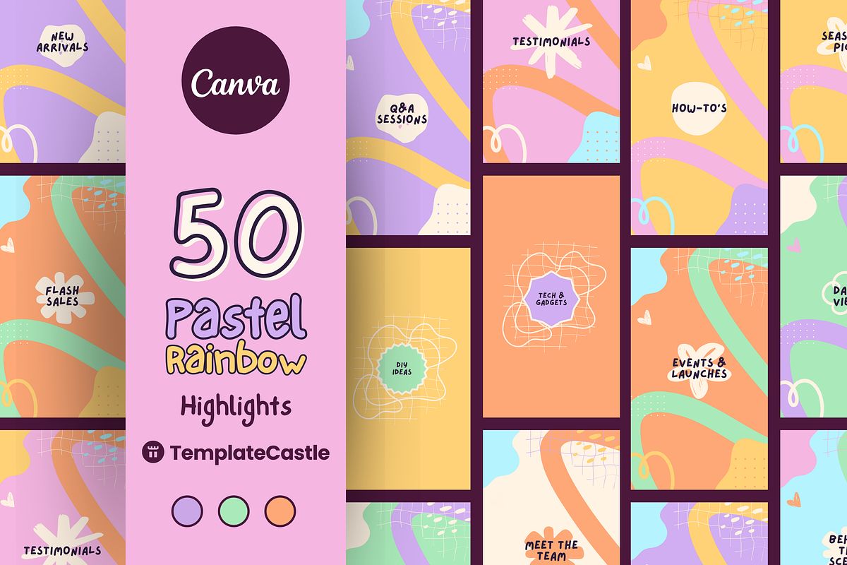 50 Pastel IG Highlights Template, a Templates & Theme by ...