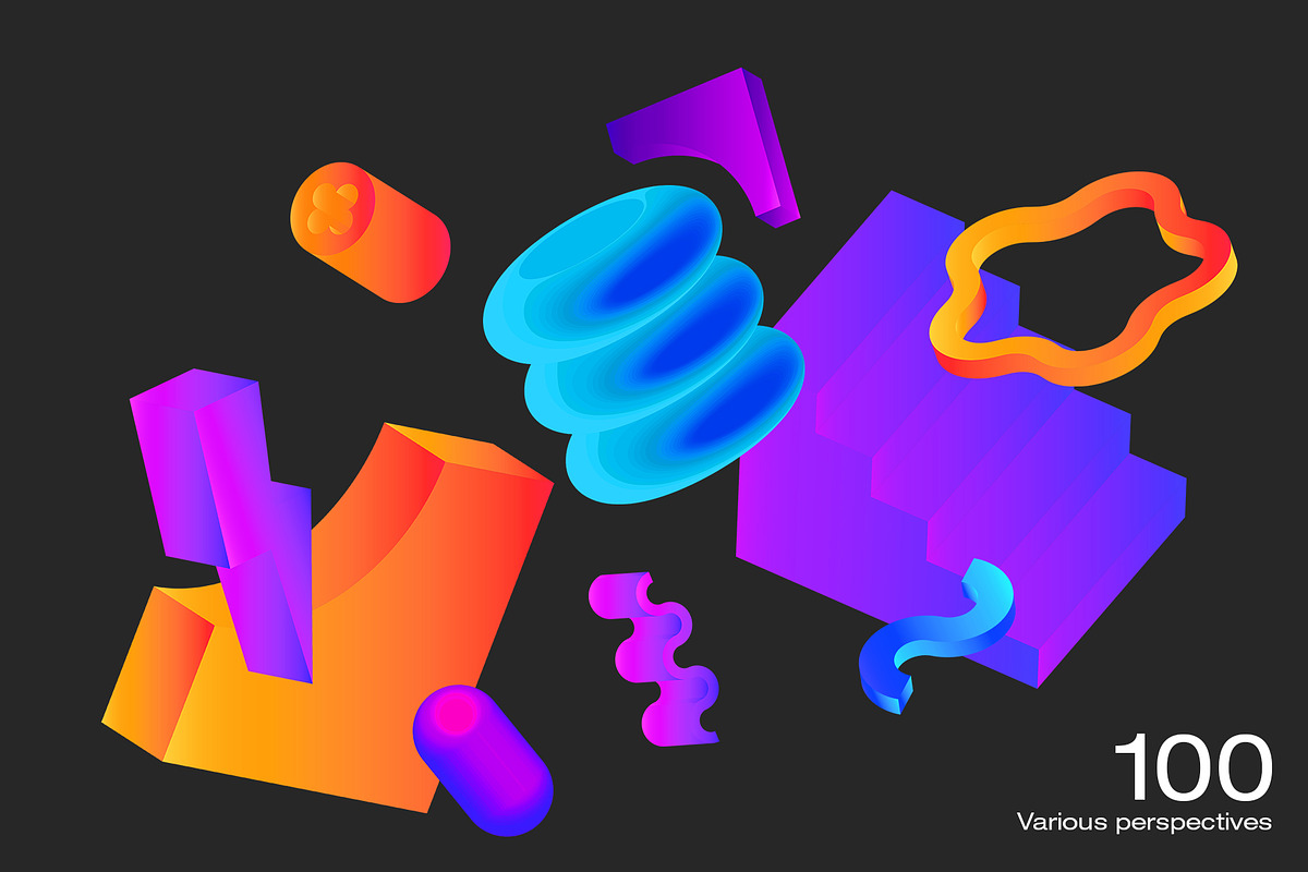 200 Geometry 3D PNG Shapes, an Object Graphic by Graphicdome (Photo 2 of 12)