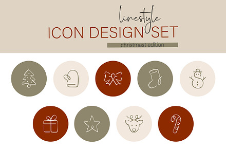 Icon Design Set Christmas Edition, an Outline Icon by pepulousdsg