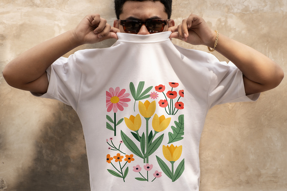 Floral Garden T-Shirt Design, an Object Illustration by Ahluva Studio (Photo 6 of 6)