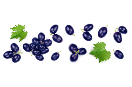 blue grapes isolated on the white, a Food & Drink Photo by NataPhoto