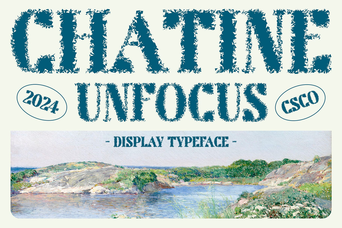 Chatine Unfocus, a Serif Font by Craft Supply Co. (Photo 1 of 8)