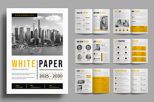 White Paper Template Layout, a Brochure Template by ContestDesign