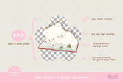 Bookish Christmas White Cat Clipart, an Animal Illustration by Blumensdiary (Thumbnail 3 of 6)