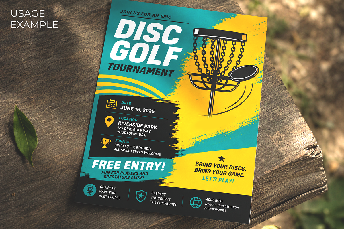 Disc Golf Basket and Flying Disc, a Sport Illustration by Vector Kitchen by Zoljo (Photo 2 of 3)