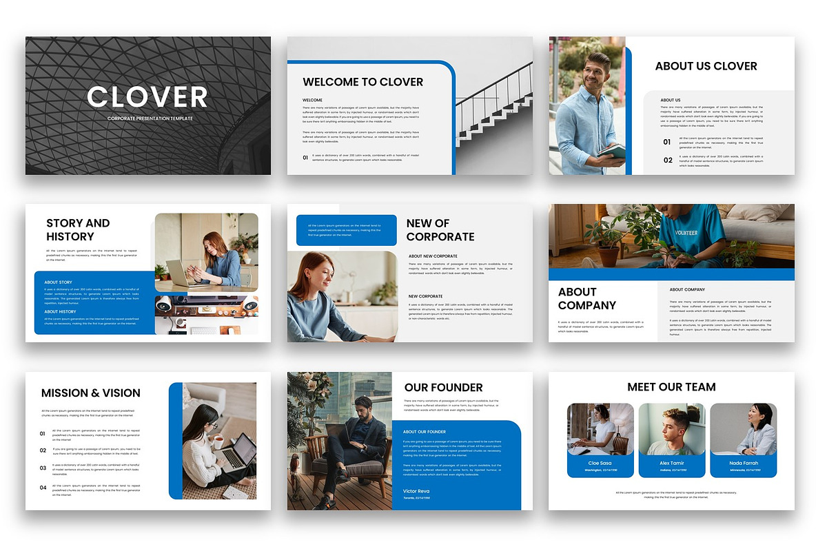 Clover –Business PowerPoint Template, a Presentation Template by kreatifreya (Photo 2 of 5)