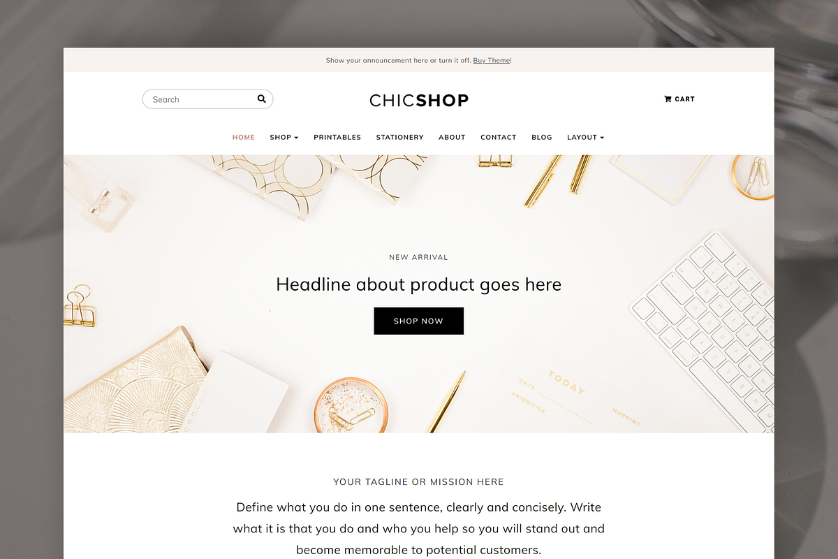 ChicShop Elementor WordPress Theme, a WordPress Template by Bluchic (Photo 1 of 5)