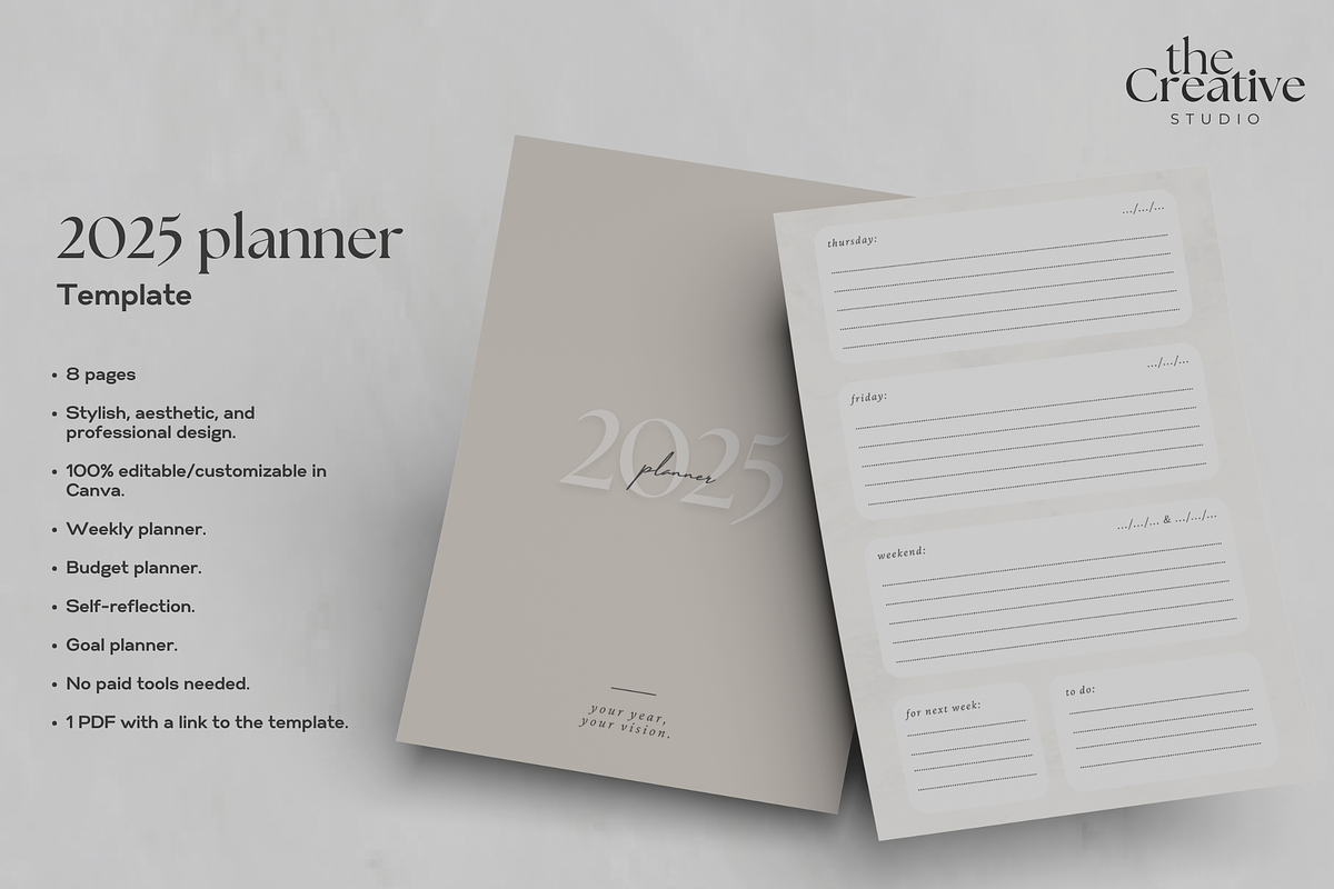 2025 life, budget & goal planner, a Stationery Template by The Creative Studio (Photo 2 of 2)