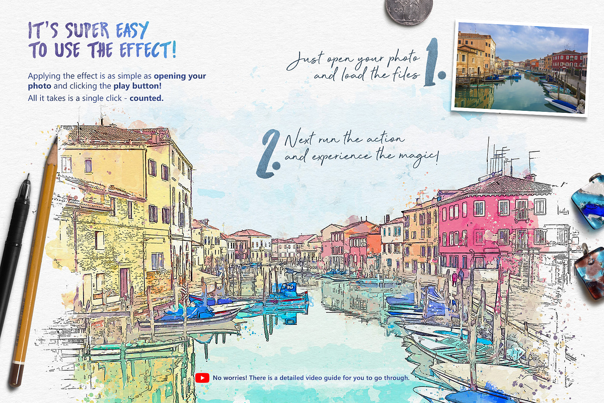 Urban Sketch PS Action, an Action Add-On by IndWorks Design (Photo 3 of 9)
