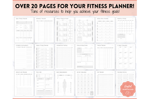 20 Page Fitness Planner Bundle!