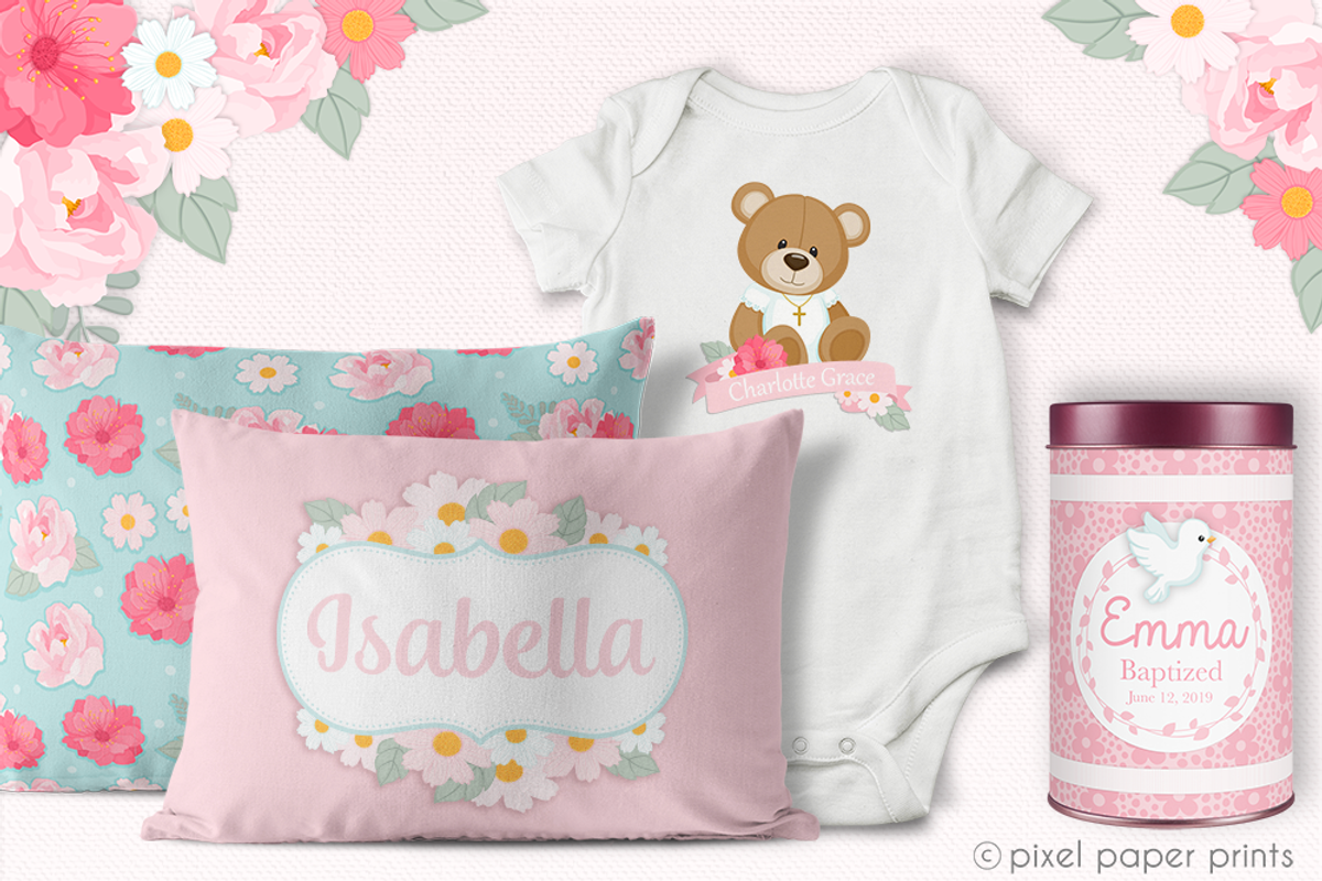 Baptism Design Kit, an Illustration by PixelPaperPrints (Photo 9 of 9)