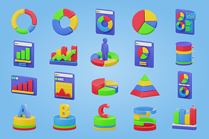 3D Infographics Element Icon Vol 2