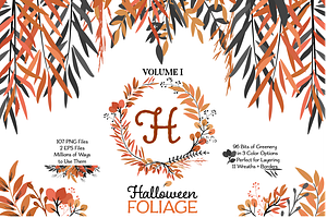 Halloween Leaves and Wreaths