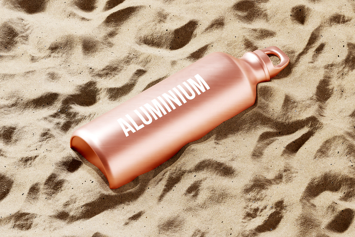 Aluminum Water Bottle Mockup Bundle, a Packaging Mockup by pmvch (Photo 15 of 51)