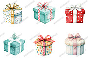 Whimsical Christmas Gift Box Clipart, an Illustration by designcity5 (Thumbnail 2 of 5)