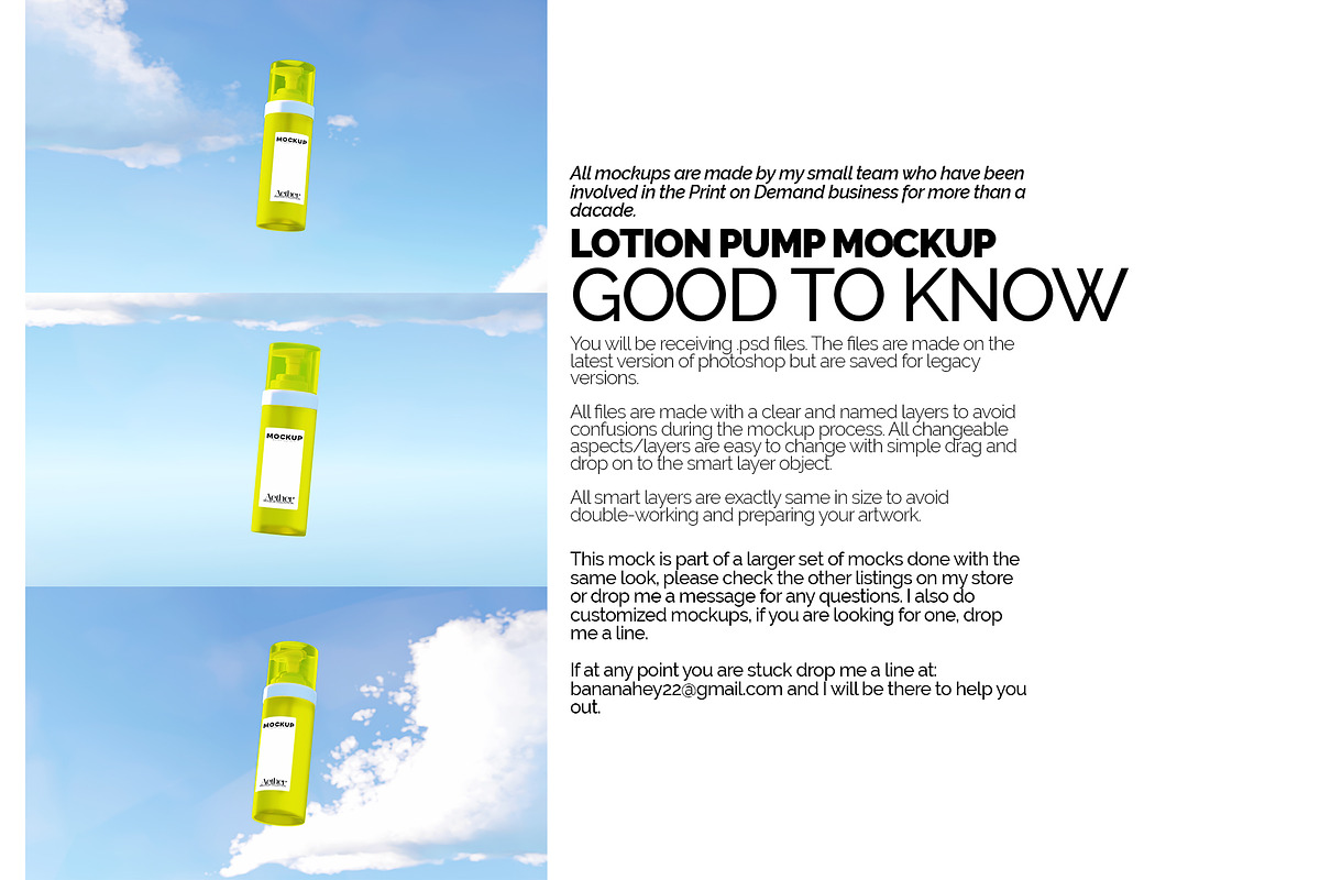 Lotion Pump Bottle Mockup Bundle, a Merchandise Mockup by Banana Mockups (Photo 6 of 6)