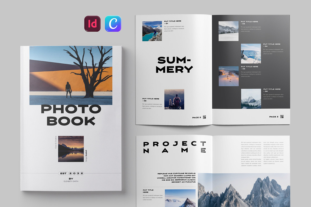 Photo Book Layout | Canva, a Brochure Template by Pixelpick (Photo 1 of 11)