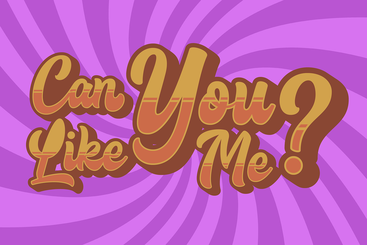 Menlawai - Retro Font with Extrude, a Script Font by ahweproject (Photo 5 of 8)