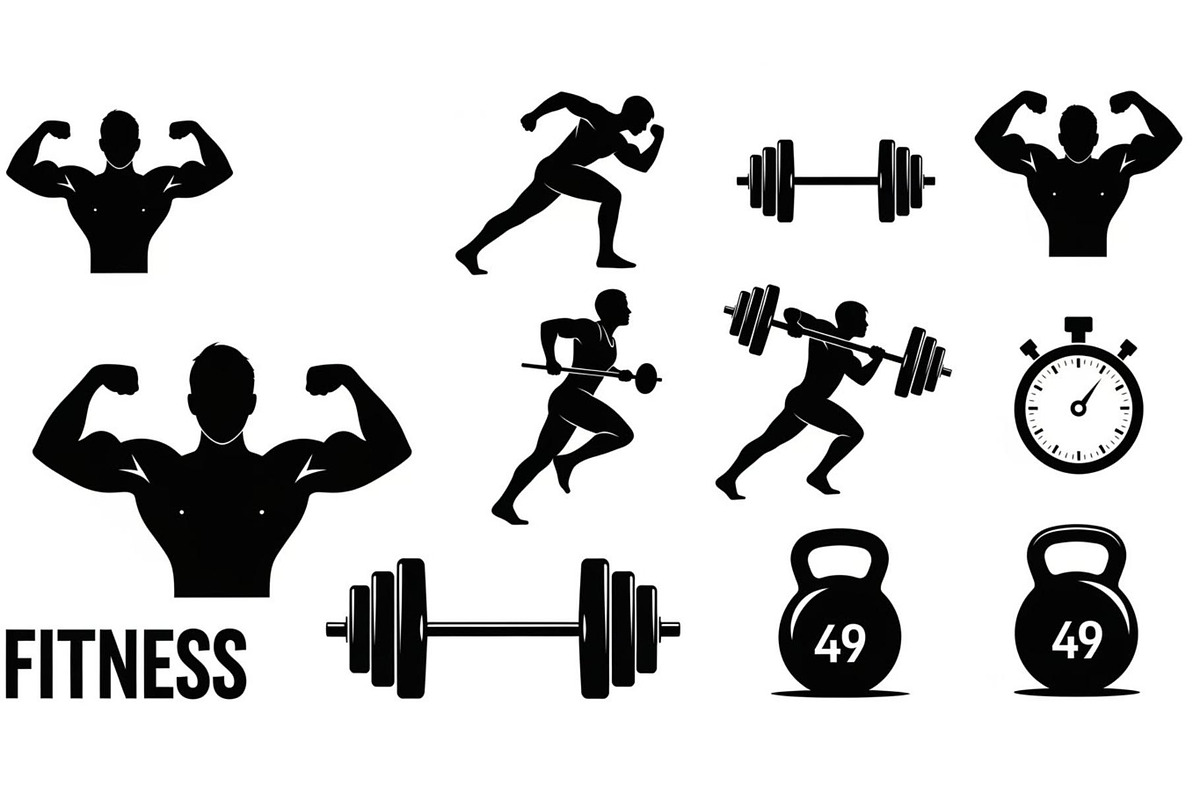 Ultimate Fitness Gym Vector Bundle, an Illustration by Creativeshirt (Photo 13 of 51)