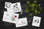 Sumi-e. Japanese ink painting, a Decorative Illustration by Ira Cvetnaya (Thumbnail 2 of 9)