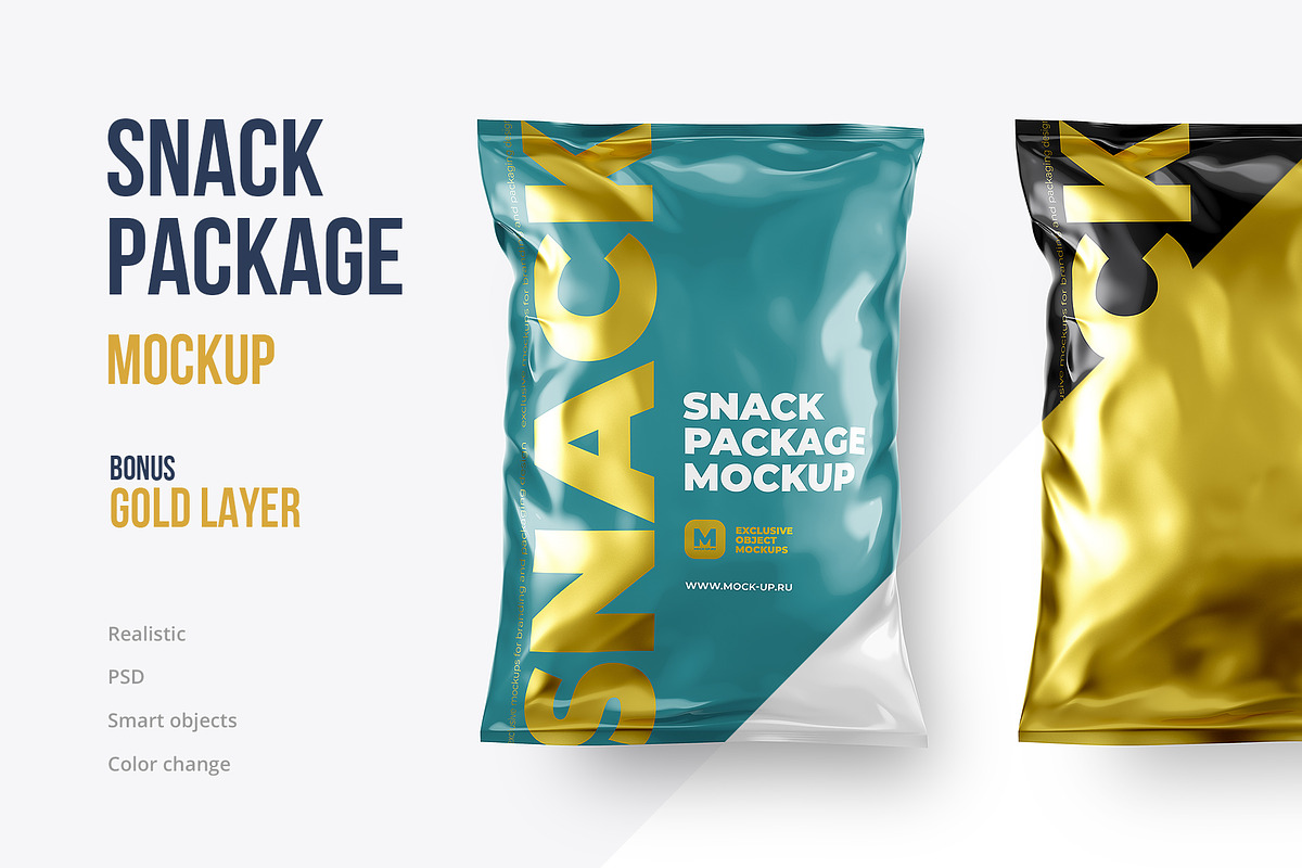Snack Package Mockup, a Packaging Mockup by easymock (Photo 1 of 7)