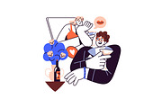 Social networks, media concepts set, a Technology Illustration by PaperTrident (Thumbnail 5 of 17)
