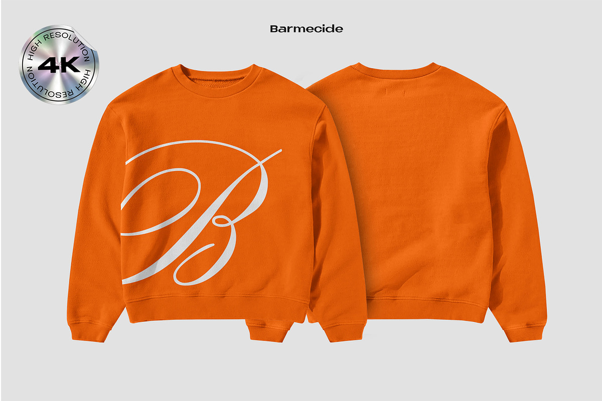 Boxy-fit Sweatshirt mockup download, an Apparel Mockup by Barmecide Mockup Studio (Photo 1 of 3)