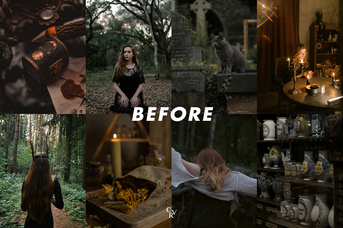 15 Witchy Lightroom Presets, a Preset Add-On by CVR Presets (Photo 2 of 7)