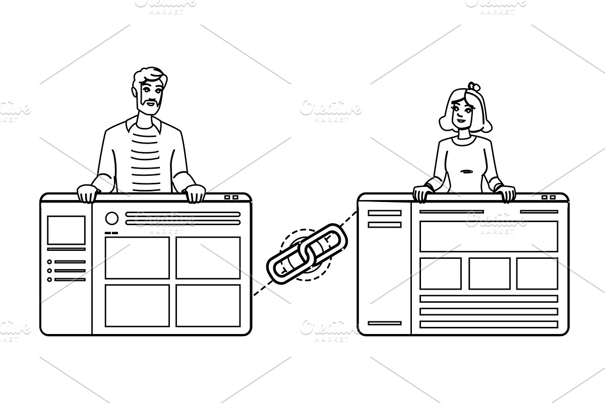 web external linking vector, a Technology Illustration by pikepicture