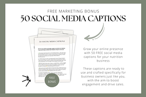 Nutrition Social Media Templates