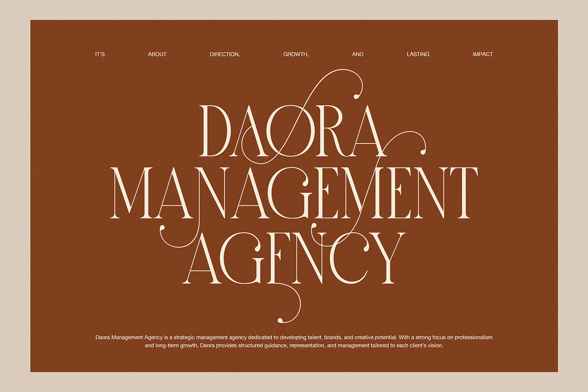 Brown Elegant Serif Display Font, a Serif Font by Graphicxell (Photo 2 of 8)