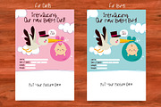 Cards to announcement your baby, an Invitation Template by himoki (Thumbnail 2 of 3)