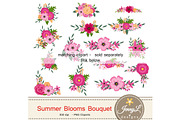 Floral Summer Pink Digital Paper, a Pattern Graphic by JennyL Designs (Thumbnail 5 of 5)