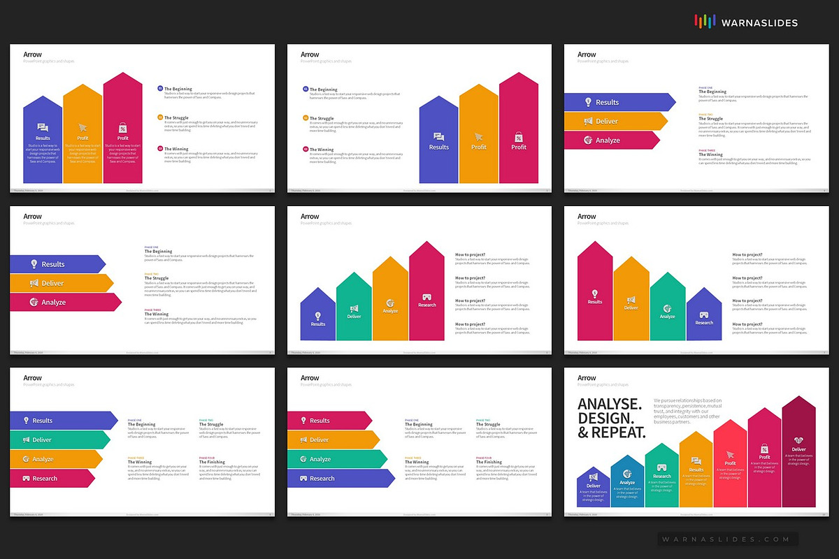 Arrows PowerPoint Templates, a Presentation Template by Warna Works (Photo 5 of 8)