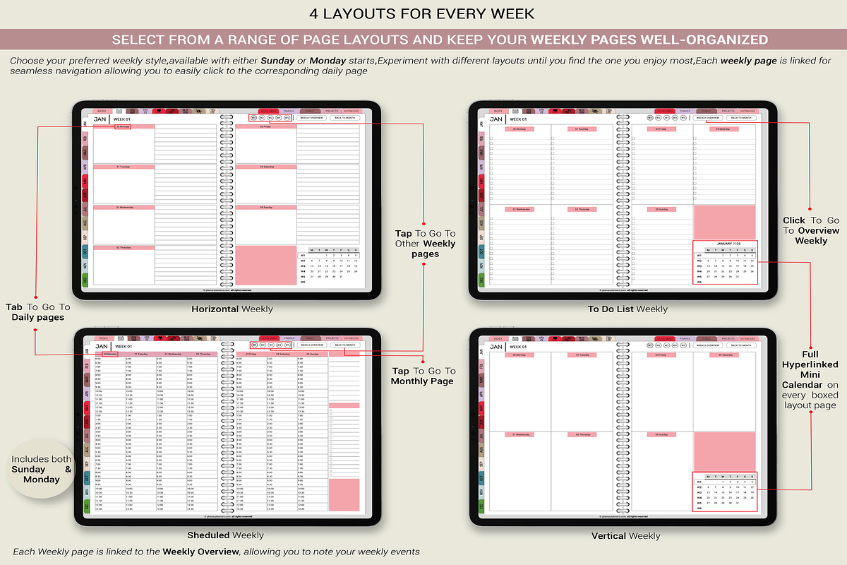 Luxury Digital Planner 2025 PDF, a Templates & Theme by Plamarplanners (Photo 2 of 10)