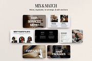 Hairstylist Booking Website Theme, a Landing Page Template by HAYAG Creatives (Thumbnail 8 of 8)