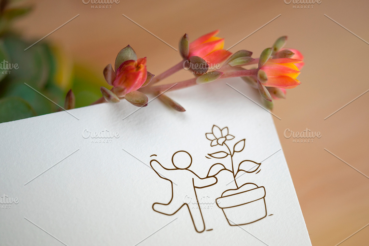 Cartoon icons - People grow a plant, an Icon by Sapunkele (Photo 3 of 3)