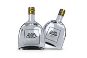 Curved Glass Bottle Mockup Set, a Household Mockup by DesignRushMarket (Thumbnail 10 of 11)