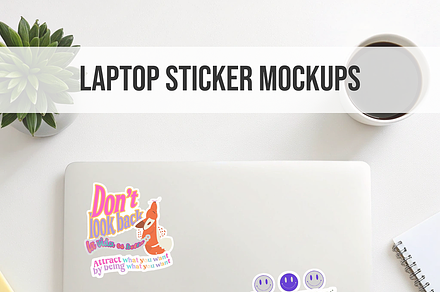 Laptop Backside Sticker Mockup, a Mac Mockup by Mock It Up