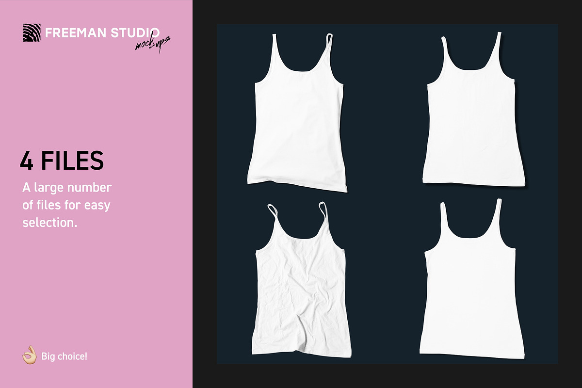 Girl's Tank-Top Mock-Up Set, a Shirt Mockup by Freeman Studio (Photo 2 of 9)