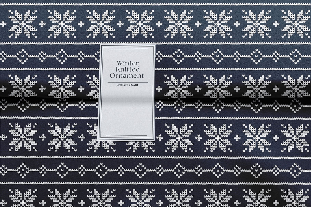 Knitted Winter Seamless Pattern, a Pattern Graphic by MouseGrey (Photo 4 of 5)