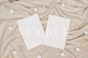 Double Card Mockup, Stationery Mock