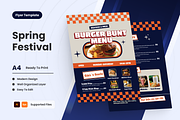 Retro Burger Bunt Menu Restaurant, a Flyer Template by SquidPixey (Thumbnail 1 of 6)