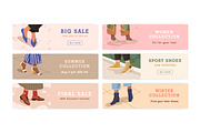 Modern shoes sale banners, a Decorative Illustration by Good Studio (Thumbnail 1 of 3)