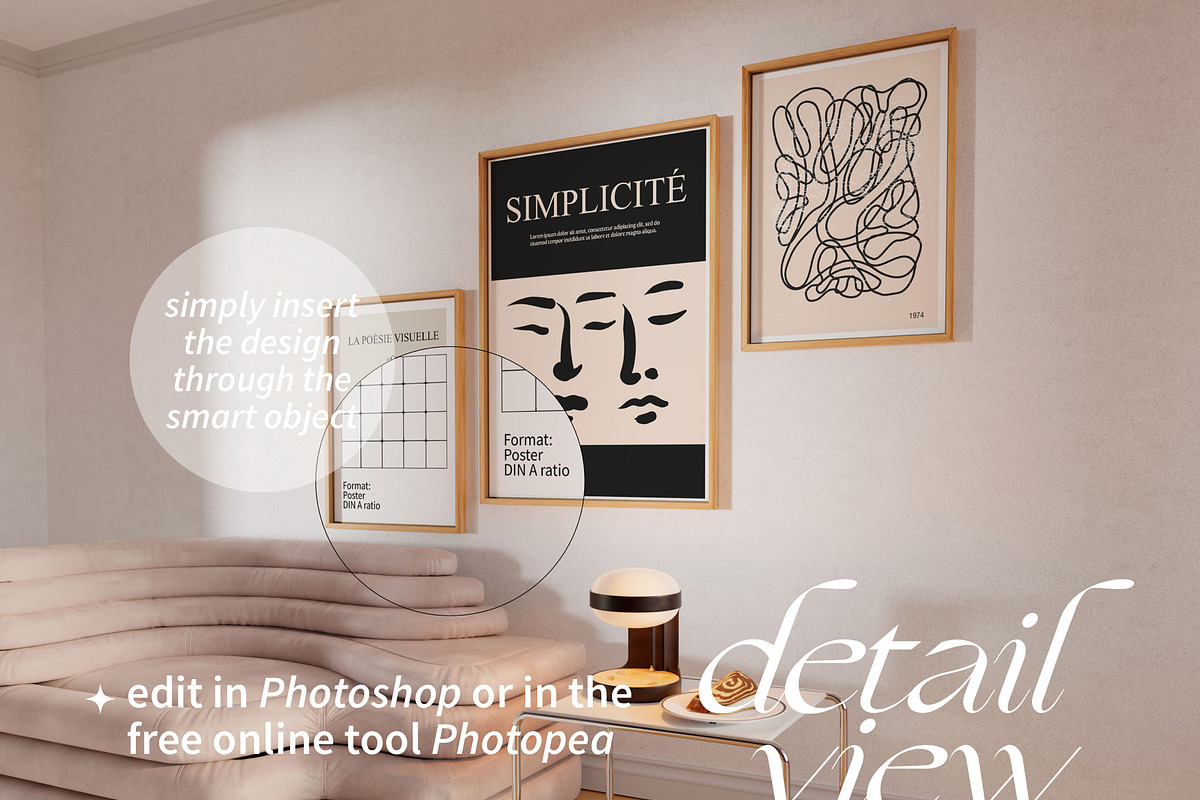 Interior Frame Mockup Set SAM, a Household Mockup by Bonumo (Photo 9 of 13)