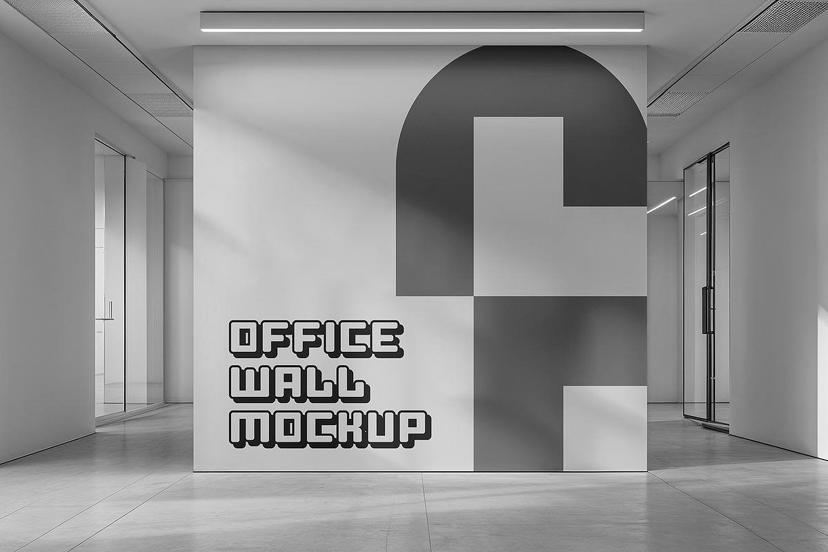 Office Wall Poster Mockup, an Advertising Mockup by graphypix (Photo 4 of 4)