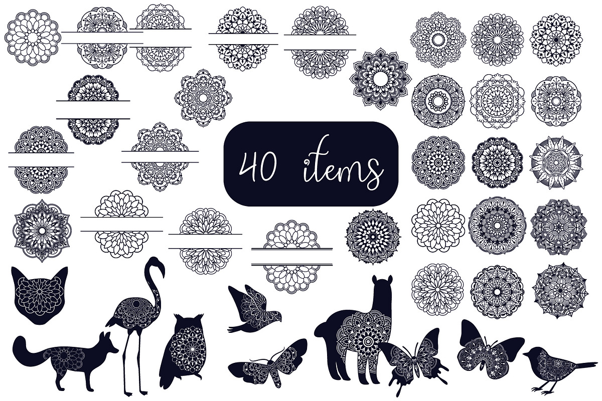 Mandala Bundle- 40 hand-drawn item, an Object Graphic by TatianaCociorva (Photo 2 of 9)