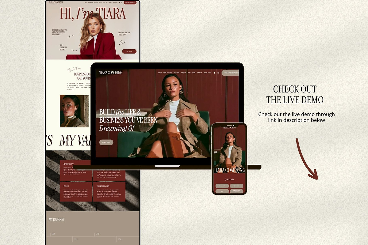 Red Squarespace Template for coaches, a Squarespace Template by Row Creative (Photo 10 of 10)