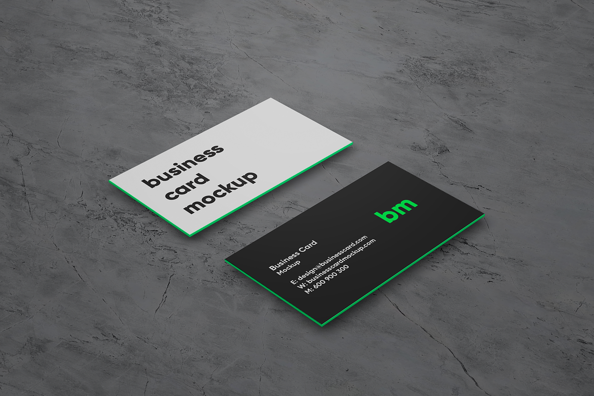 business card mockup on marble, a Business Card Template by Michał Pieczyński (Photo 5 of 5)